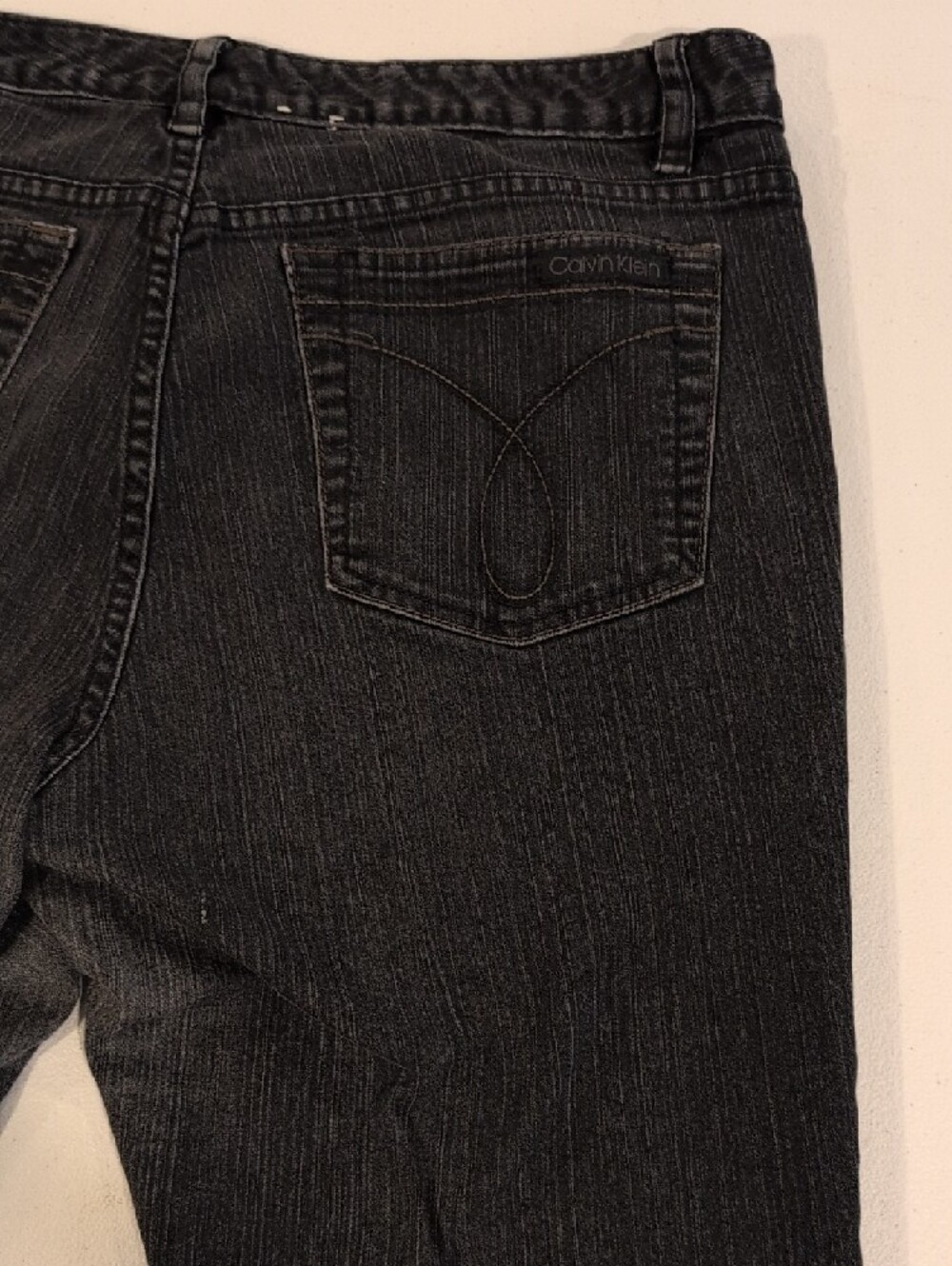 Calvin Klein Jeans Black Washed Denim Jean's - Picture 9 of 13